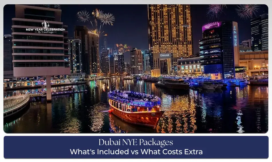NYE party Dubai skyline fireworks