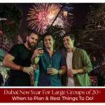 Dubai New Year celebration for large groups with fireworks, parties and luxury events