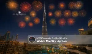 fireworks on Burj Khalifa | Burj Khalifa firework display Blog Banner by Dubai New Year Celebration