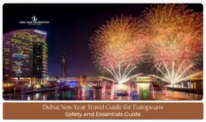 European tourists celebrating New Year in Dubai