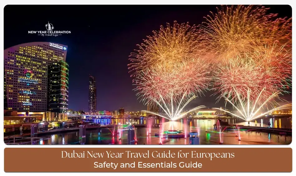 European tourists celebrating New Year in Dubai